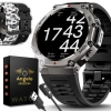 Smartwatch Męski Zegarek Angelo DM58 czarny GPS Zdrowie Rozmowy Sport Menu PL